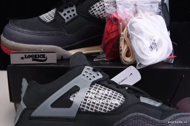 CV9388-001 x Jordan Bred Off White Air 4 Retro 0624